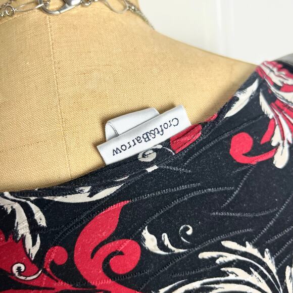 Black Croft & Barrow Altered Fairy Grunge Shirt Red/White 90s Pattern Size S - Picture 8 of 8